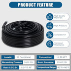 50FT Sewer Jetter Kit for Pressure Washer 5800PSI Drain Cleaner - Image 4