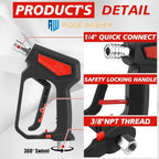 RIDGE WASHER Pressure Washer Gun 5000 PSI, 1/4'' Quick Connector - Image 2