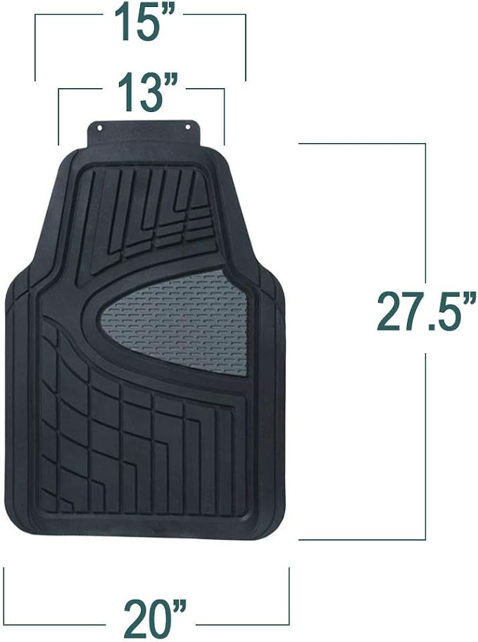 FH Group Automotive Floor Mats - Heavy-Duty Rubber Floor Mats for Cars, Universal Fit Full Set, Climaproof Floor Mats, Trimmable Floor Mats for Most Sedan, SUV, Truck Floor Mats Red - Image 8