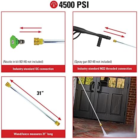 Simpson 4500 PSI 31" Pressure Washer Wand, Cold Water, Universal Fit, 80479 - Image 3
