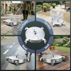 TOR 15" Pressure Washer Surface Cleaner with 4 Wheels, Surface Cleaner for Pressure Washer, 2 Extension Wands, 2 Replacement Nozzles, Power Washer Surface Cleaner for Concrete, Driveway - Image 3