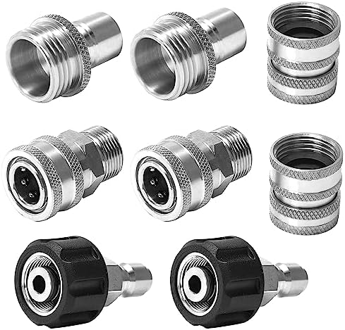 M MINGLE Pressure Washer Adapter Set, Stainless Steel Quick Disconnect Kit by MMINGLE