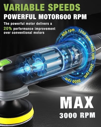 WORKPRO 12V Cordless Mini Buffer Polisher Kit - Image 4
