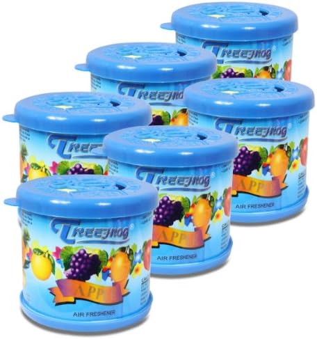 Auto Dynasty TreeFrog Gel-Typed Automotive Cup-Holder Air Freshener, Apple Scented, Pack of 6 by AutoDynasty