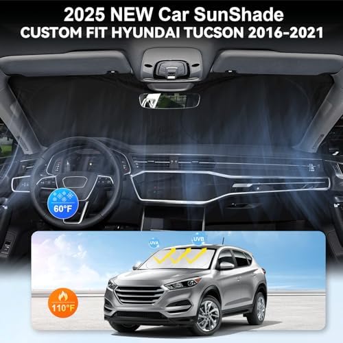 Windshield Sunshade for Hyundai Tucson 2016 2017 2018 2019 2020 2021 Shades - Image 4