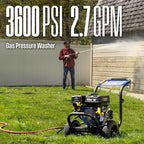 Westinghouse WPX3600 Gas Pressure Washer, 3600 PSI and 2.7 GPM, Onboard Soap Tank, Spray Gun and Wand, 5 Nozzle Set, for Cars/Fences/Driveways/Homes/Patios/Furniture - Image 2