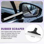 Purple Windshield Cleaner Tool, Car Interior Cleaning Kit with Extendable Handle and 3 Reusable Microfiber Pads, Auto Glass Wiper and Detailing Brush Kit for Car & Home Window - Image 3