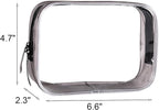 Buminee Clear Pouch Small, 6.6"x2.3"x4.7" TSA Approved Toiletry Bag, Travel Bags for Toiletries, Cosmetic Bag for Women and Men - 1 Pack Black - Image 2