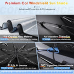 Windshield Sunshade Umbrella for 2021-2026 Ford Bronco Sport, Custom Fit Windshield Sun Protector Cover, 6-Layer Heat-Resistant Fabric, Ultra-Strong Fiberglass Frame (for 2021-2026 Bronco Sport) - Image 4