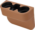 YoRise Car Cup Holder, PU Leather Automotive Cup Drink Holder, Car Seat Gap Filler Storage Box, Multifunctional Front Seat Organizer, Cell Mobile Phone Holder, Coin Bucket (Brown) by Unknown