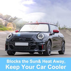 TINGLU Sun Shade for Mini Countryman Cooper F66 SUV 2017-2025 2026 Accessories Windshield Sun Shade Window Shade UV Rays Protection Sun Visor Cover with Steering Wheel Sunshade Storage Bag - Image 6