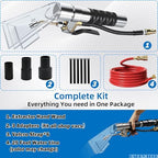 Happy Tree Universal Fit All Brands' Shop Vac Extractor Hose Kit Adapter Wet-Dry Extraction Accessory for Upholstery & Carpet Cleaning Auto Detailing Wet Vaccum Accessories with 25 Feet Water Hose - Image 2