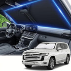 for Toyota Land Cruiser Windshield Sun Shade 2024 2025 2026 Sunshade Front Window Shade Custom Fit Land Cruiser Accessories Sun Visor Foldable Shade Blocks UV Rays Accessories by AuyNeas