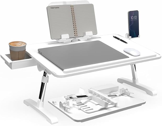 Limitless TotalDesk Portable Workstation and Lap Desk with Adjustable Height & Tilt (White) by LimitlessInnovations
