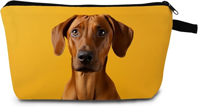 Rhodesian Ridgeback Dog Makeup Bag for Women Travel Cosmetic Organizer Bag Teacher Appreciation Gifts Small Zipper Toiletry Bag by Unknown