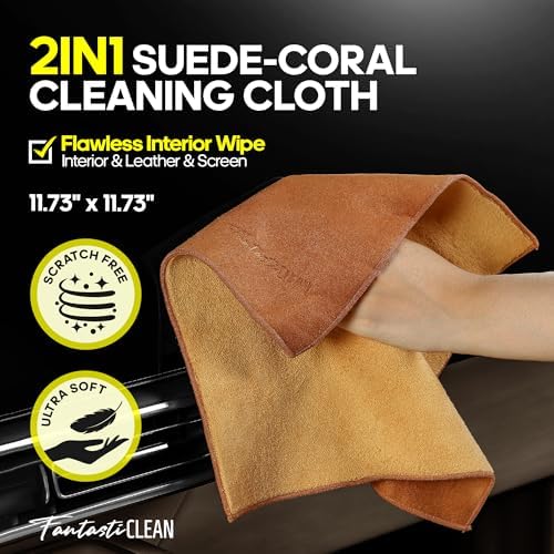 Fantasticlean Car Interior Detailing Kit, Leather Cleaner Brush Set, 9PCS - Image 2