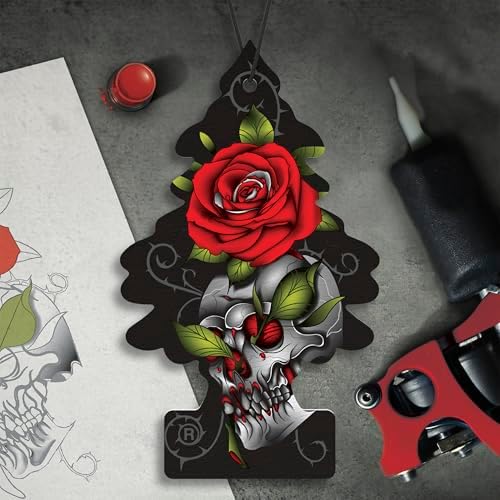 LITTLE TREES Car Air Freshener | Hanging Tree Provides Long Lasting Scent for Auto and Home | 24 Air Fresheners |Rose Thorn - Image 3