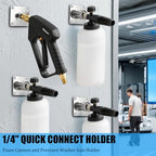 Fasmov 4 Pack Foam Cannon Holder, Pressure Washer Holder, 1/4" Quick Connect Automatic Foam Cannon Mount, Stainless Steel Pressure Washer Nozzle Tip Holder, Pressure Washer Accessories Storage Rack - Image 7