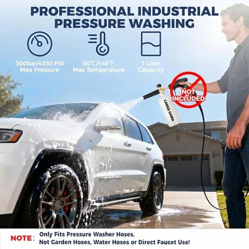 Foam Cannon for Pressure Washer, Industrial Car Wash Foam Sprayer, 1 Liter - Image 2