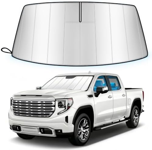 Windshield Sun Shade for Chevy Silverado/GMC Sierra 1500 2019-2026 Foldable by Unknown