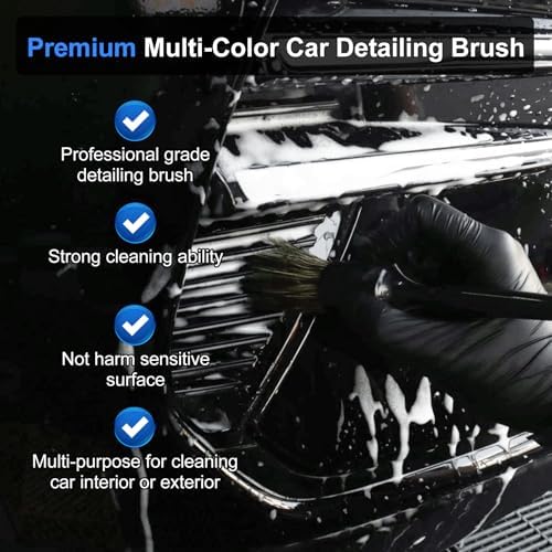 10PCS Car Detailing Cleaning Kit Interior Cleaner, Car Detailing Brushes, Car Duster, Car Cleaning Gel, Microfiber Cleaning Cloth, Car Accessories Essentials Supplies Tools for Auto,Truck, Interior - Image 7