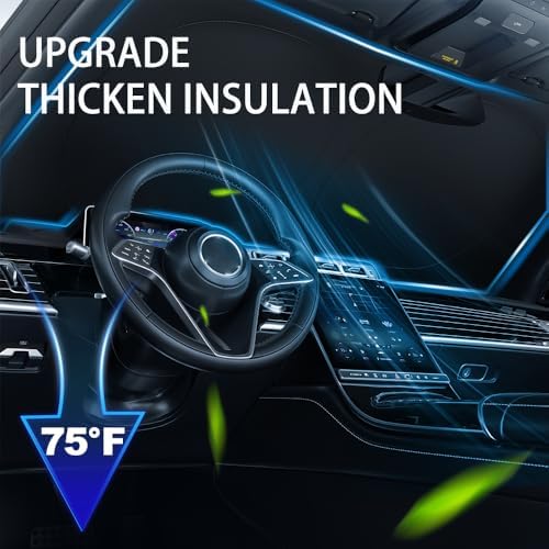 for Ford Fusion 2013-2021 Windshield Sun Shade Cover - Custom Fit Ford Fusion 4 Layers Sunshade Foldable Front Window Sunshade Sun Visor Protector Block UV Rays Keep Your Car Cooler Car Accessories - Image 5