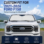 Custom Fit Windshield Sun Shade for Ford F150 F250 F350 2021-2026 - Image 2