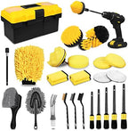 TTRCB 27Pcs Car Detailing Kit, Car Detailing Brush Set, Auto Detailing Drill Brush Set, Car Detailing Brushes, Car Wash Kit, Car Accessories, Car Cleaning Tools Kit for Interior, Exterior, Wheels by TTRCB