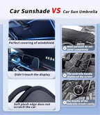 Custom-Fit for BMW Windshield Sun Shade, Car Sunshade Cover UV Block Car Front Window with Foldable Sun Shade Cover Cool Protection Visor, Designed for BM-W Accessories (for BMW X3) - Image 5