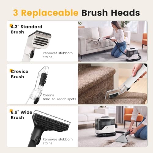 NEWBULIG Carpet and Upholstery Cleaner Machine Portable Carpet Shampooer - Image 3