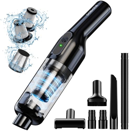 dormzie Handheld Vacuum Cordless, Car Vacuum with Powerful Suction,1.3 lbs Lightweight, Type-C Charge, Multiple Accessories for Car Home Office Pet by dormzie