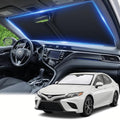 Windshield Sun Shade for Toyota Camry 2018-2023 2024 Front Window Sunshade Custom Fit Camry Accessories LE XLE Hybrid SE XSE Sedan Sun Visor Foldable Shade Blocks UV Rays Must Have Car Accessories by AuyNeas