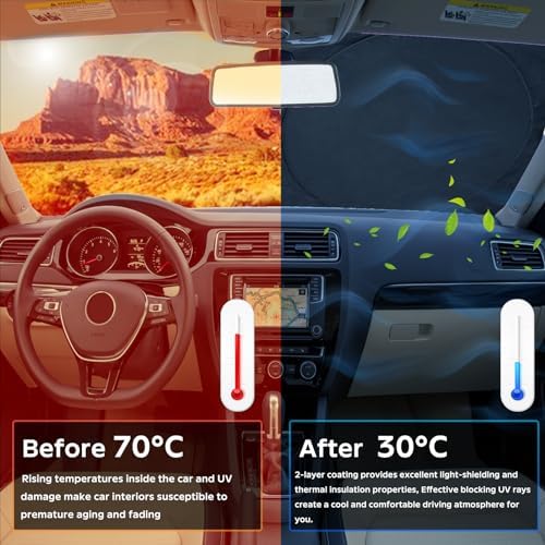 Windshield Sun Shade for 2019-2025 2026 Subaru Forester Sunshades Sun Visor - Image 2