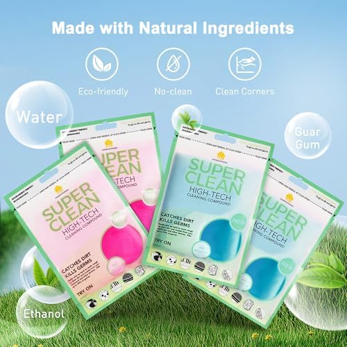 FiveJoy Car Cleaning Gels, 4-Pack Universal Auto Detailing Tools Car Interior Cleaner Putty, Dust Cleaning Mud for PC Tablet Laptop Keyboard, Camera, Printers, Calculator - 320g (2.8oz/pcs) - Image 5