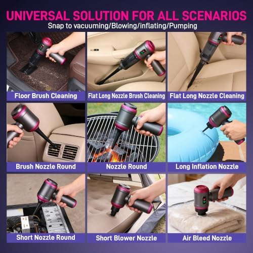 Car Vacuum Portable Cordless, 30000PA 3-in-1 Car Vacuum Cleaner High Power - Image 7