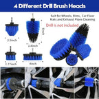 Qydipclin 38PcsB Car Detailing Kit, Car Detailing Brush Set, Car Wash Cleaning Kit, Car Detailing Brushes, Professional Car Care Kit for Interior Exterior Wheels, Blue - Image 2