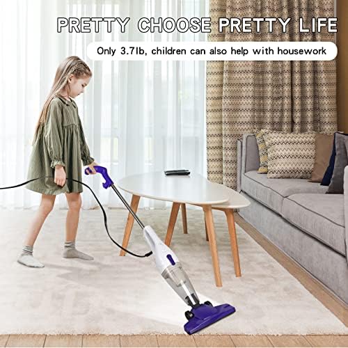 Intercleaner Corded Vacuum Cleaner, 15KPa Powerful Suction with 400W Motor, 12 in 1 Lightweight Bagless Stick Vac with Handheld, Ultra Quiet, for Hardwood Floor Carpet Car Pet Hair Car Pet Hair - Image 3