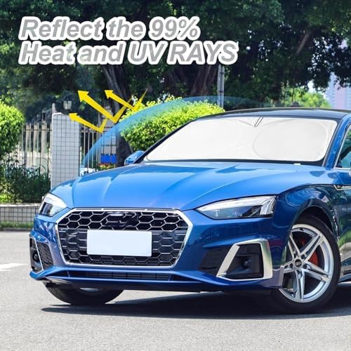 Windshield Sunshade for Audi A4 A5 & S5 RS5 2018-2024 2025 2026 Sun Visor - Image 2