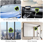 Qydipclin 7pcs Windshield Cleaner Tool Car Window Cleaning Wash Kit with 4 Reusable Microfiber Pads 1 Spray Bottle and Extendable Handle Auto Glass Wiper Kit, Green - Image 5