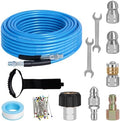 50FT Sewer Jetter Kit for Pressure Washer 5800PSI Drain Cleaner by Zejoot