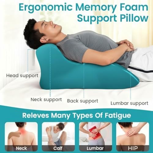 Sweet Spot Pillow, 27 Angle Perfect Positioning Pillow, Ergonomic Memory Foam Couples Pillows, Lounger Cushion Back Support, Ideal for Better Positioning(Green) - Image 5