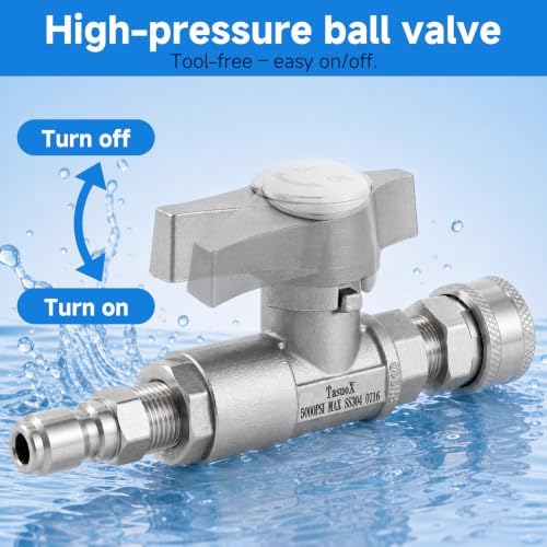 Ball Valve Pressure Washer– 3/8" Quick Connect Shut Off Valve - Image 3