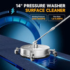 TOR 14" Pressure Washer Surface Cleaner 4000 PSI Stainless Steel, 4 Wheels - Image 5