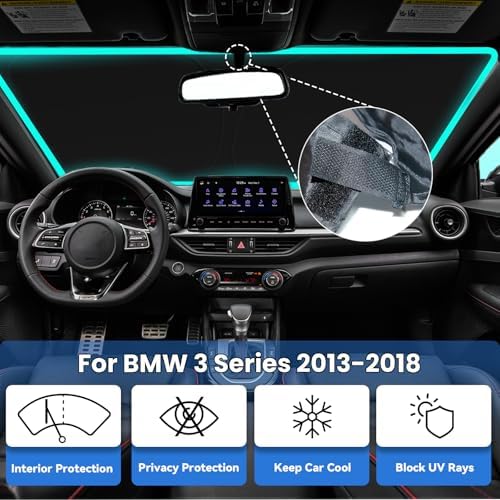 Windshield Sun Shade for 2013-2018 BMW 3 Series Accessories - Image 2