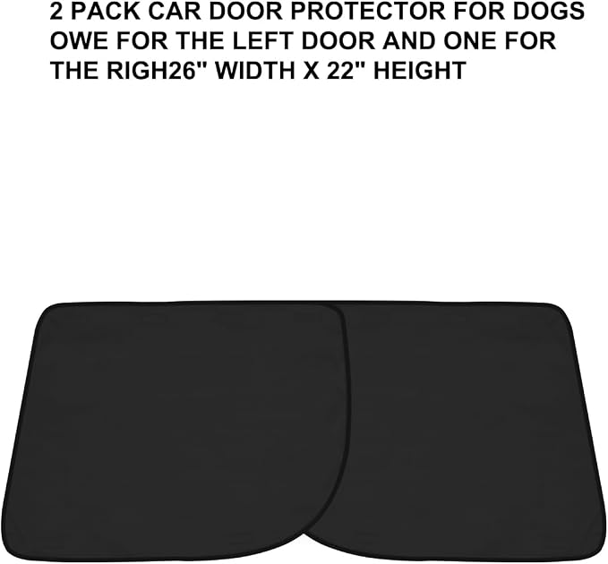 2 Pcs Car Door Protector for Dogs Waterproof Anti Scratch Pet Car Door Cover Protector Vehicle Door Guards Fits Sedans and SUVs Pet Travel （2 Pack） (Black) - Image 4