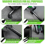 30pcs Car Cleaning Kit, Car Interior Detailing Kit with High Power Handheld Vacuum, Detailing Brush Set, Windshield Cleaner, Cleaning Gel, Complete Auto Accessories for Men, Women - Image 6