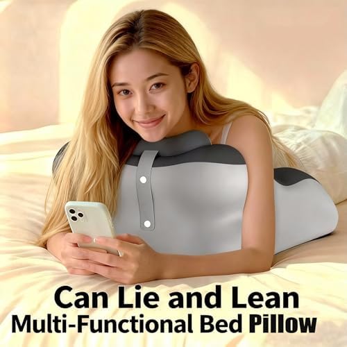 27° Sweet Spot Pillow for Neck & Back Support for Reading Rest (Black) - Image 2