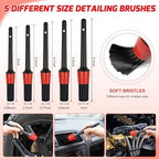 Nilight 52PCS Car Detailing Kit for Interior Exterior Car Care, Red - Image 2