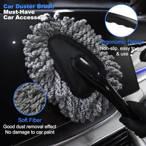 10PCS Car Detailing Cleaning Kit Interior Cleaner, Car Detailing Brushes, Car Duster, Car Cleaning Gel, Microfiber Cleaning Cloth, Car Accessories Essentials Supplies Tools for Auto,Truck, Interior - Image 3