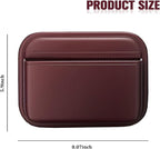 Car Seat Side Pocket Organizer, Self-Adhesive Leather Vehicle Seat Console Storage Pouch Box for Phones, Keys, Pens, Auto Interior Door Organizer Pocket Bag, Universal for Vehicles (Wine Red) - Image 2